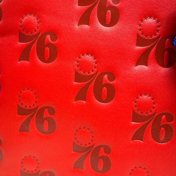 New Loungefly NBA Philadelphia 76ers Mini Debossed Backpack Basketball NWT - Picture 5 of 11